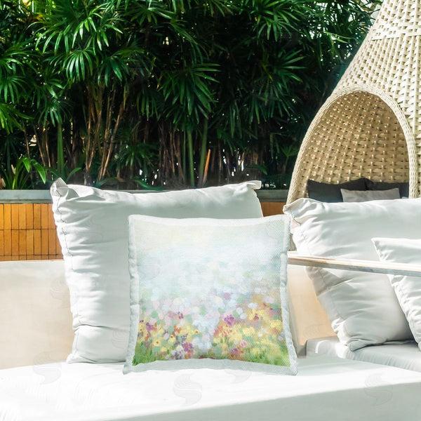 Stupell Industries June Erica Vess | Abstract Soft Meadow Printed Throw Pillow