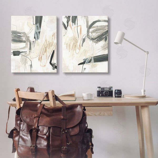 Stupell Industries June Erica Vess | Abstract Squiggly Beige Lines Wall Art