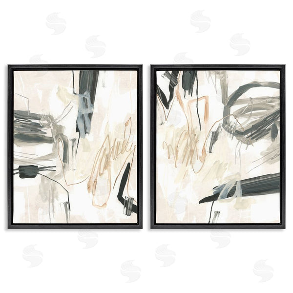 Stupell Industries June Erica Vess | Abstract Squiggly Beige Lines Wall Art