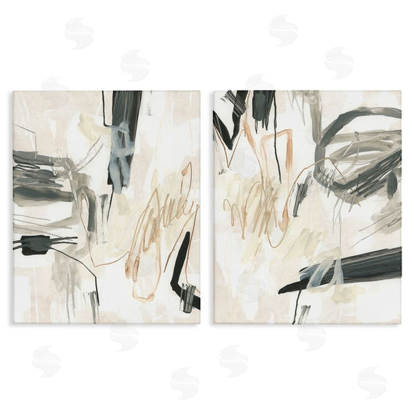 stupell industries June Erica Vess | Abstract Squiggly Beige Lines Wall Art