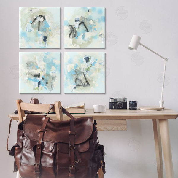 Stupell Industries June Erica Vess | Abstract With Blue Splatter Wall Art