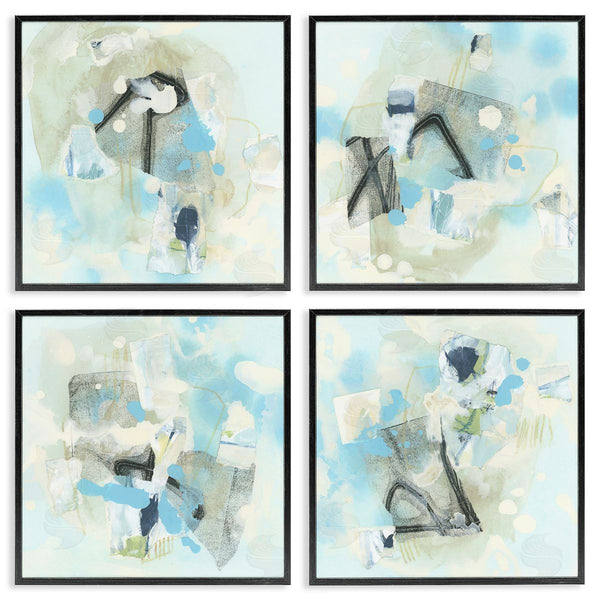 Stupell Industries June Erica Vess | Abstract With Blue Splatter Wall Art