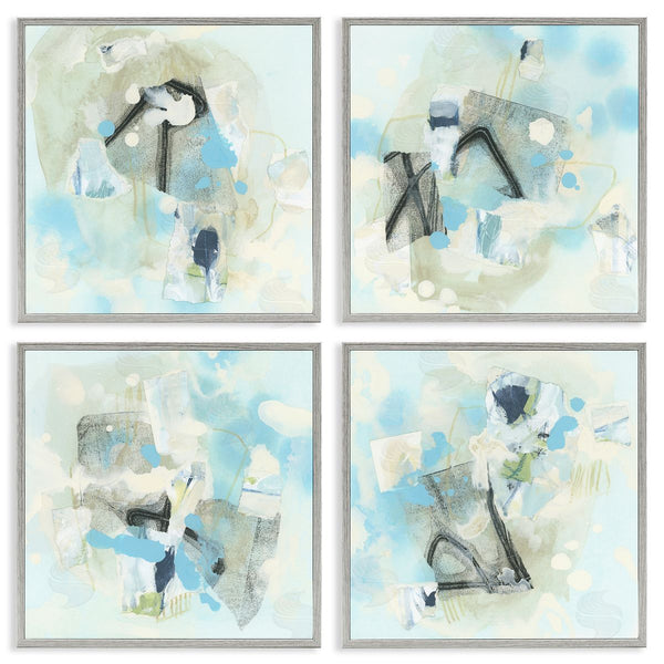 Stupell Industries June Erica Vess | Abstract With Blue Splatter Wall Art