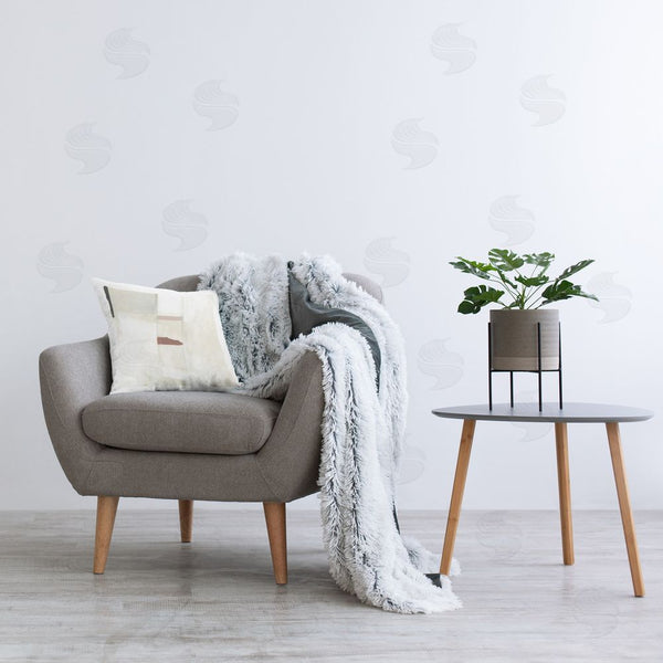 Stupell Industries June Erica Vess | Abstract With Terracotta Accent Printed Throw Pillow