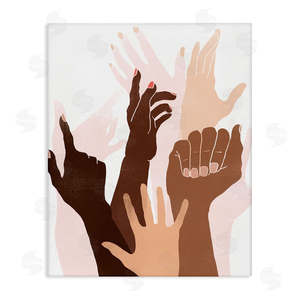 stupell industries June Erica Vess | Arms Reaching and Rising Diverse Hand Gestures