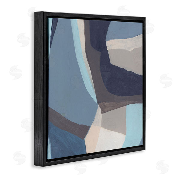 Stupell Industries June Erica Vess | Arrangement Of Coastal Shapes Geometric Abstraction Blue Grey Wall Art