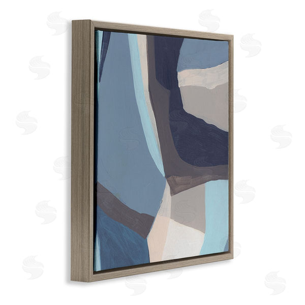 Stupell Industries June Erica Vess | Arrangement Of Coastal Shapes Geometric Abstraction Blue Grey Wall Art