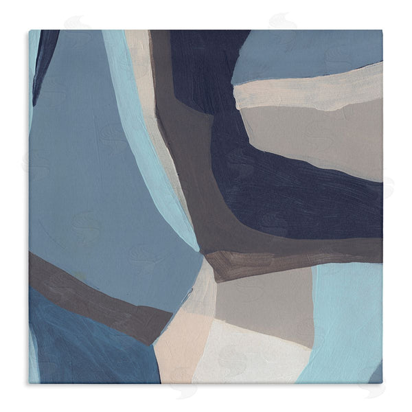 stupell industries June Erica Vess | Arrangement of Coastal Shapes Geometric Abstraction Blue Grey Wall Art