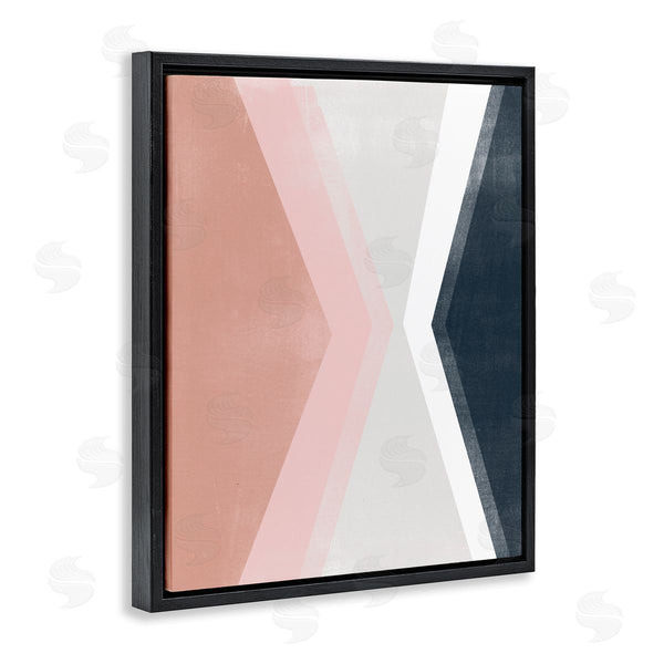 Stupell Industries June Erica Vess | Asymmetrical Angles Mirrored Pink Blue Shape Abstraction