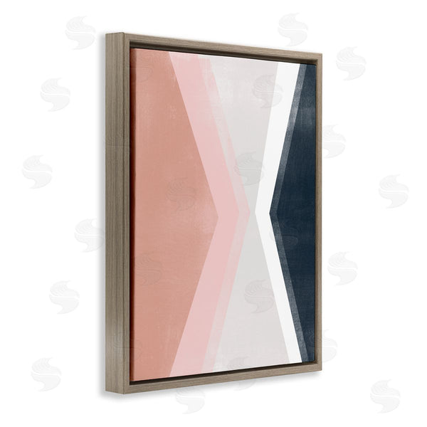 Stupell Industries June Erica Vess | Asymmetrical Angles Mirrored Pink Blue Shape Abstraction