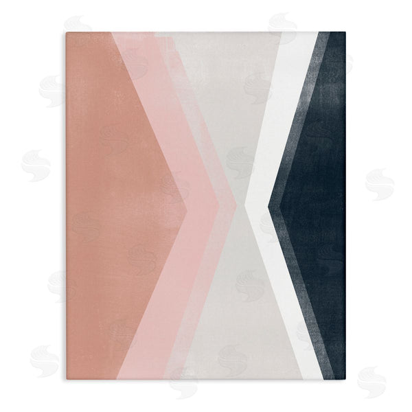 stupell industries June Erica Vess | Asymmetrical Angles Mirrored Pink Blue Shape Abstraction