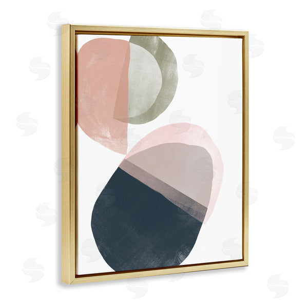 Stupell Industries June Erica Vess | Asymmetrical Capsule Abstraction Blue Green Pink