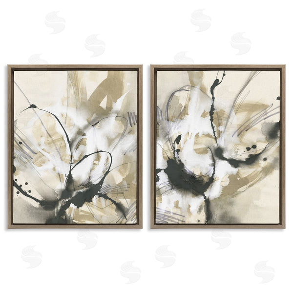 Stupell Industries June Erica Vess | Beige & Black Splatter Wall Art