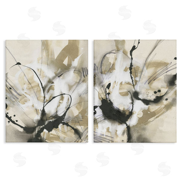 stupell industries June Erica Vess | Beige & Black Splatter Wall Art