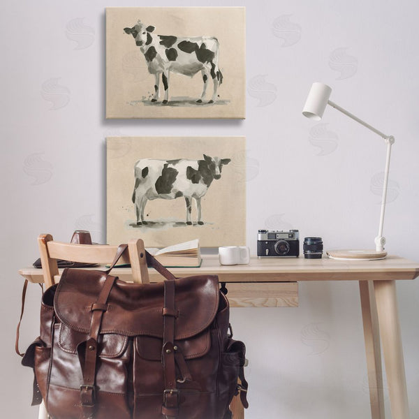 Stupell Industries June Erica Vess | Beige Holstein Cow Portrait Wall Art