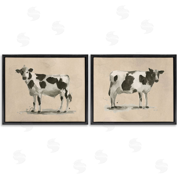 Stupell Industries June Erica Vess | Beige Holstein Cow Portrait Wall Art
