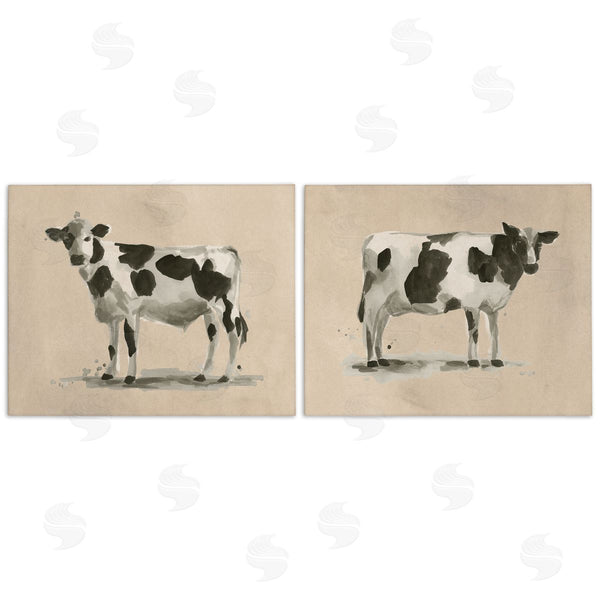 stupell industries June Erica Vess | Beige Holstein Cow Portrait Wall Art