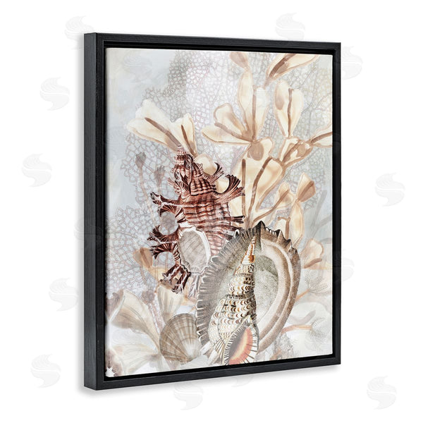 Stupell Industries June Erica Vess | Beige Mixed Seashells
