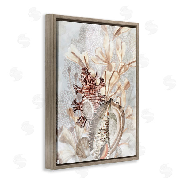 Stupell Industries June Erica Vess | Beige Mixed Seashells