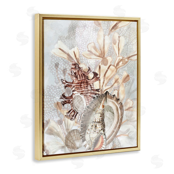 Stupell Industries June Erica Vess | Beige Mixed Seashells