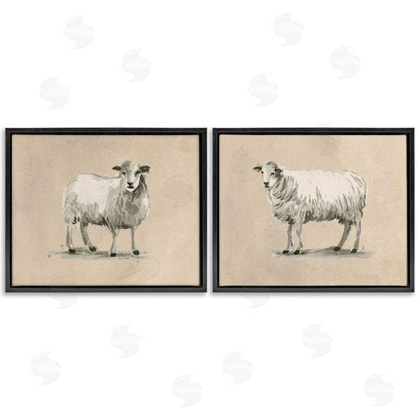 Stupell Industries June Erica Vess | Beige Sheep Portrait Wall Art