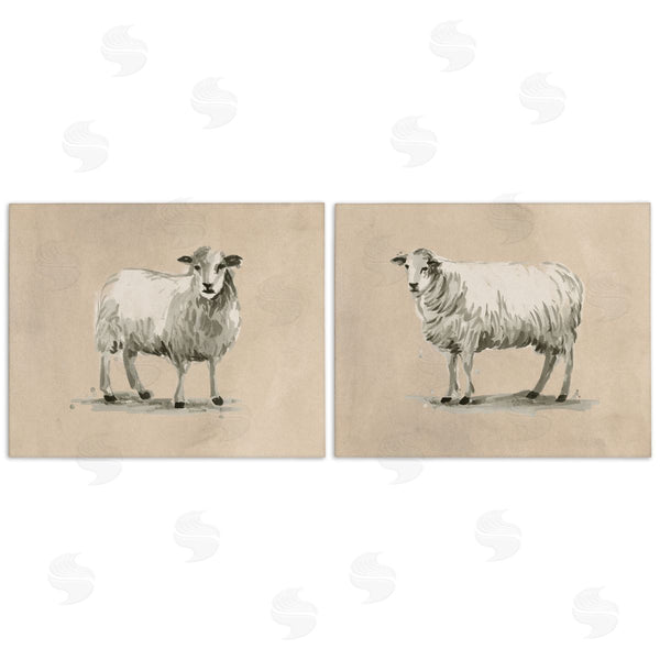 stupell industries June Erica Vess | Beige Sheep Portrait Wall Art