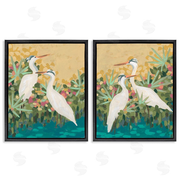 Stupell Industries June Erica Vess | Birds & Pond Botanicals Wall Art