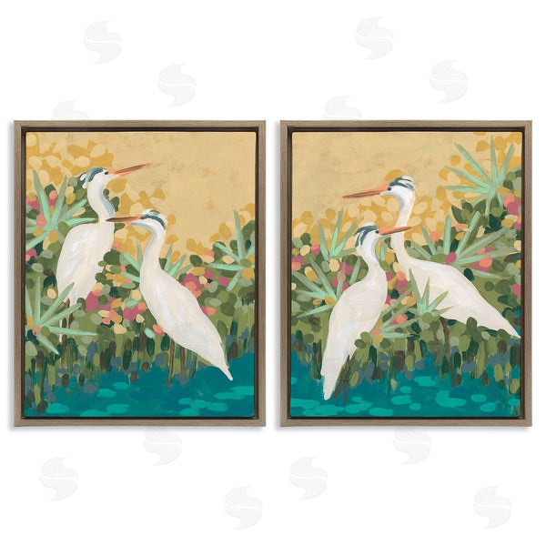 Stupell Industries June Erica Vess | Birds & Pond Botanicals Wall Art