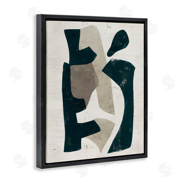 Stupell Industries June Erica Vess | Black & Brown Geometric Shapes Abstract Weathered Pattern Wall Art