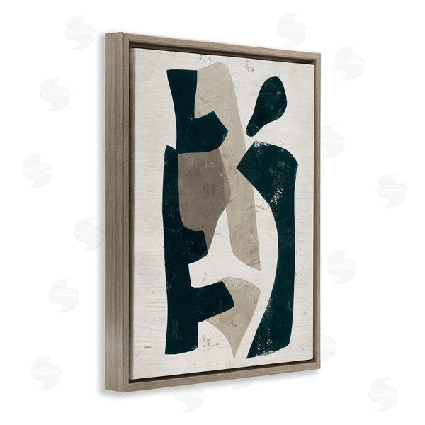 Stupell Industries June Erica Vess | Black & Brown Geometric Shapes Abstract Weathered Pattern Wall Art