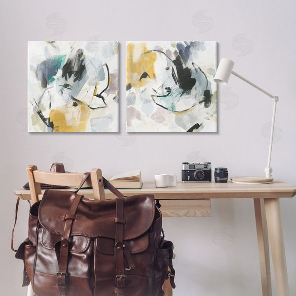 Stupell Industries June Erica Vess | Black & Yellow Abstract Splash Wall Art