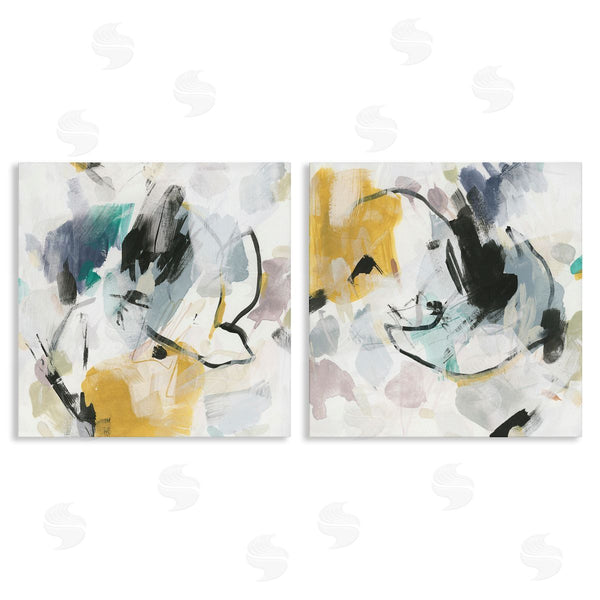 stupell industries June Erica Vess | Black & Yellow Abstract Splash Wall Art
