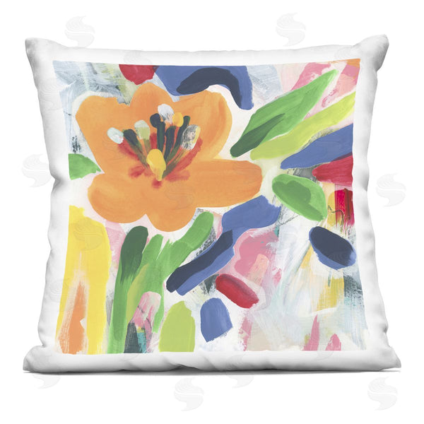 stupell industries June Erica Vess | Blossoms in Rich Hues Printed Throw Pillow