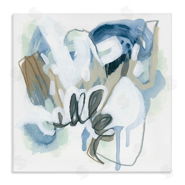 stupell industries June Erica Vess | Blue Abstract Shapes Collage Wall Art
