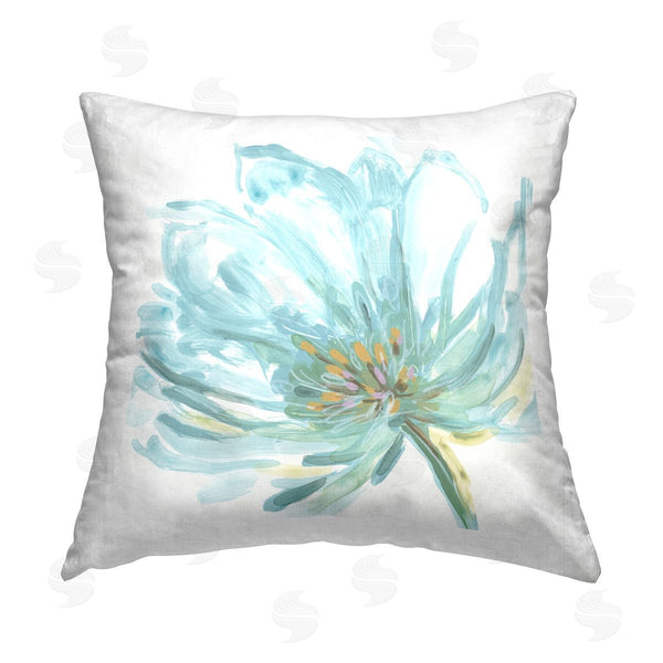 stupell industries June Erica Vess | Blue Blooming Flower Printed Throw Pillow