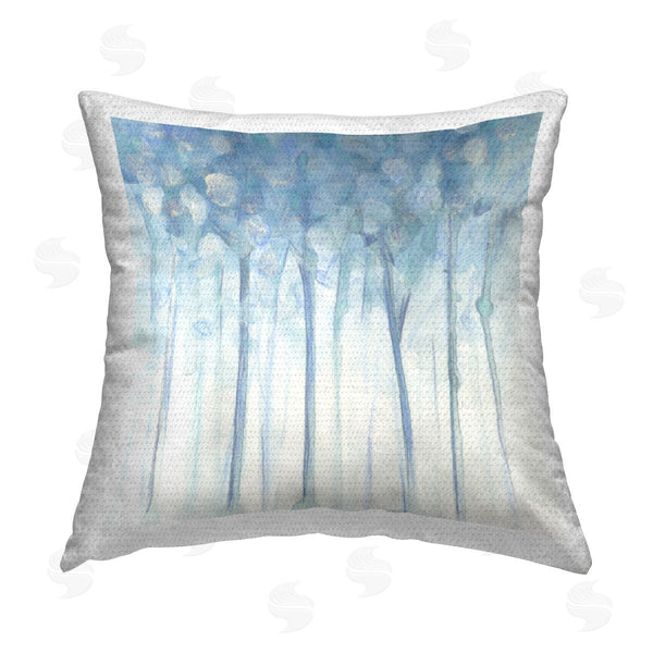 Stupell Industries June Erica Vess | Blue Forest Abstract Printed Throw Pillow