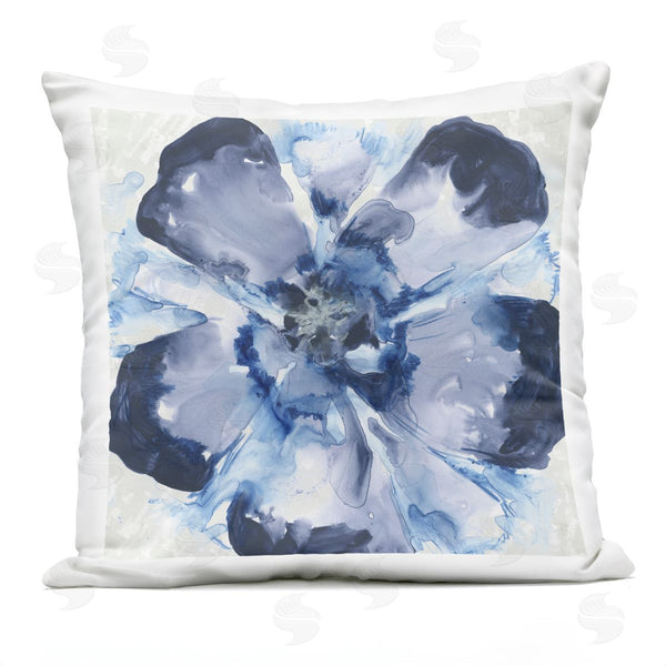 Stupell Industries June Erica Vess | Blue Glass Bloom Printed Throw Pillow