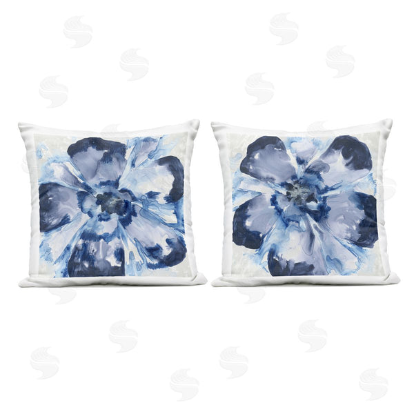 Stupell Industries June Erica Vess | Blue Glass Blossoms Printed Throw Pillow Set