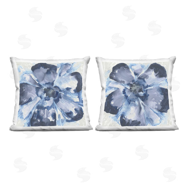stupell industries June Erica Vess | Blue Glass Blossoms Printed Throw Pillow Set
