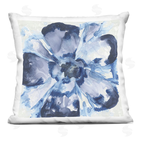 stupell industries June Erica Vess | Blue Glass Flower Printed Throw Pillow