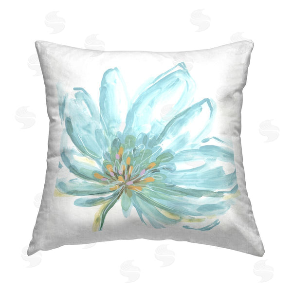 stupell industries June Erica Vess | Blue Modern Petals Printed Throw Pillow