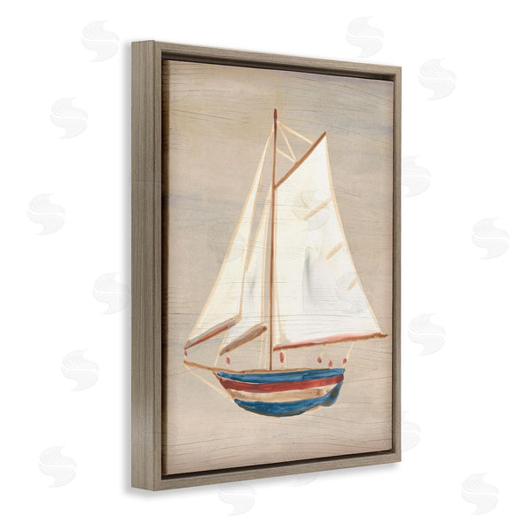 Stupell Industries June Erica Vess | Blue & Red Sailboat