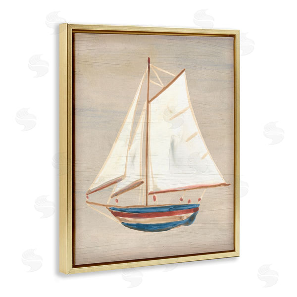 Stupell Industries June Erica Vess | Blue & Red Sailboat
