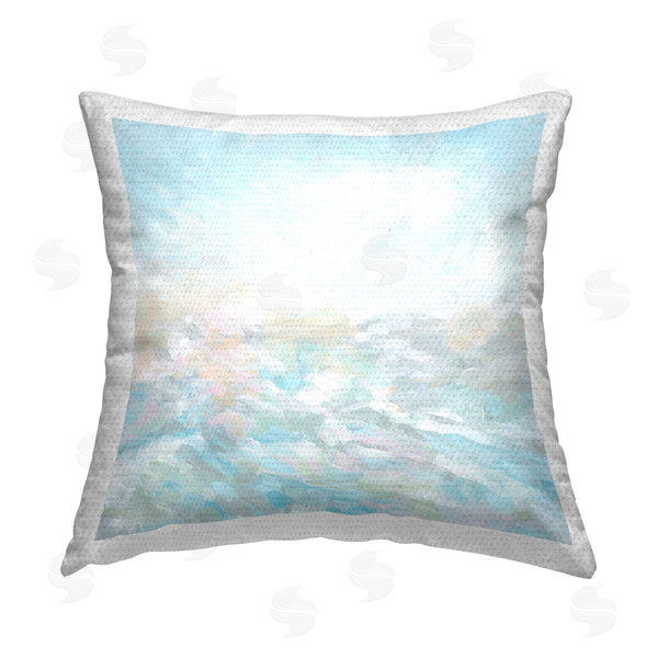 Stupell Industries June Erica Vess | Blue Subtle Landscape Printed Throw Pillow