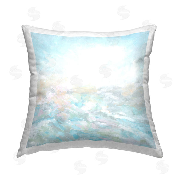 stupell industries June Erica Vess | Blue Subtle Landscape Printed Throw Pillow