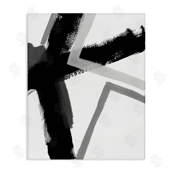 stupell industries June Erica Vess | Bold Angle Abstract Design Black Grey Lines