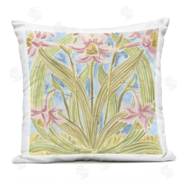 Stupell Industries June Erica Vess | Botanical Palau Tiles Printed Throw Pillow