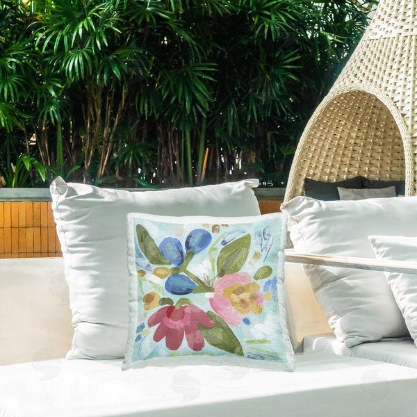 Stupell Industries June Erica Vess | Bright Boho Flowers Printed Throw Pillow