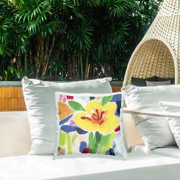 Stupell Industries June Erica Vess | Bright Yellow Buttercup Blooms Printed Throw Pillow