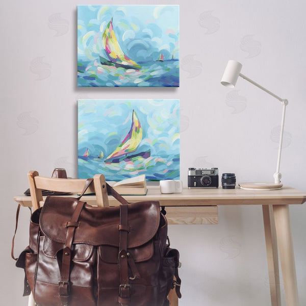 Stupell Industries June Erica Vess | Brushed Maritime Sailboats Wall Art